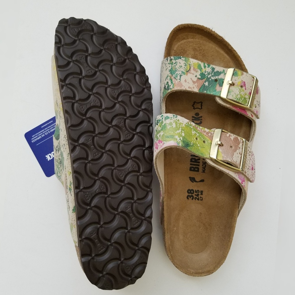 Birkenstock Arizona Flower Crush Beige Suede - Picture 5 of 7